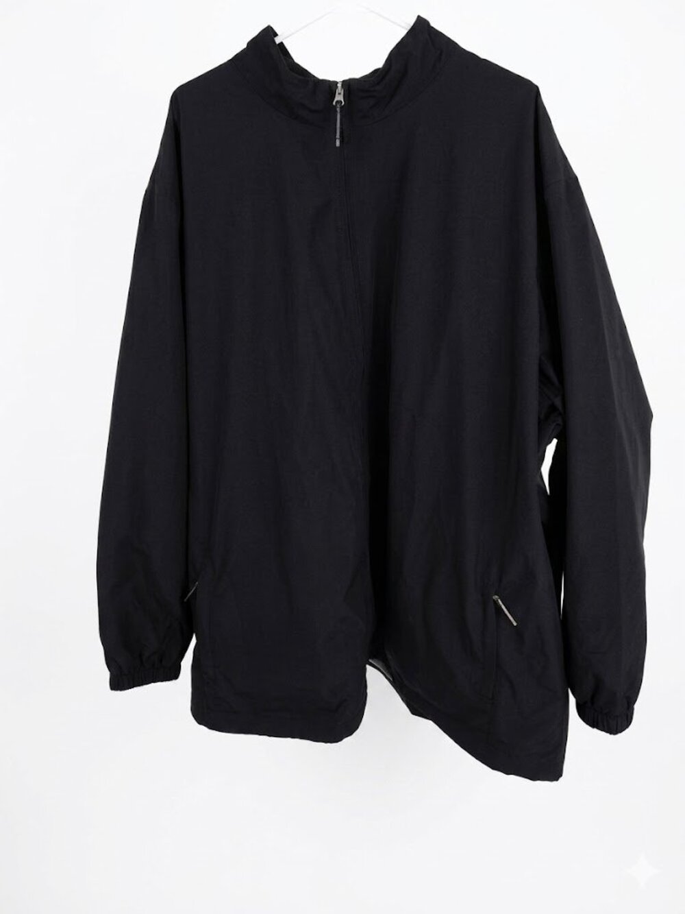 Charles River Apparel Jacket Black Windbreaker Full Zip Mens Size 5XL Big Tall
